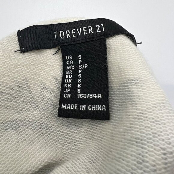 Forever 21 Sweatshirt Palm Print Black & White Long Sleeves size Small - Picture 5 of 6